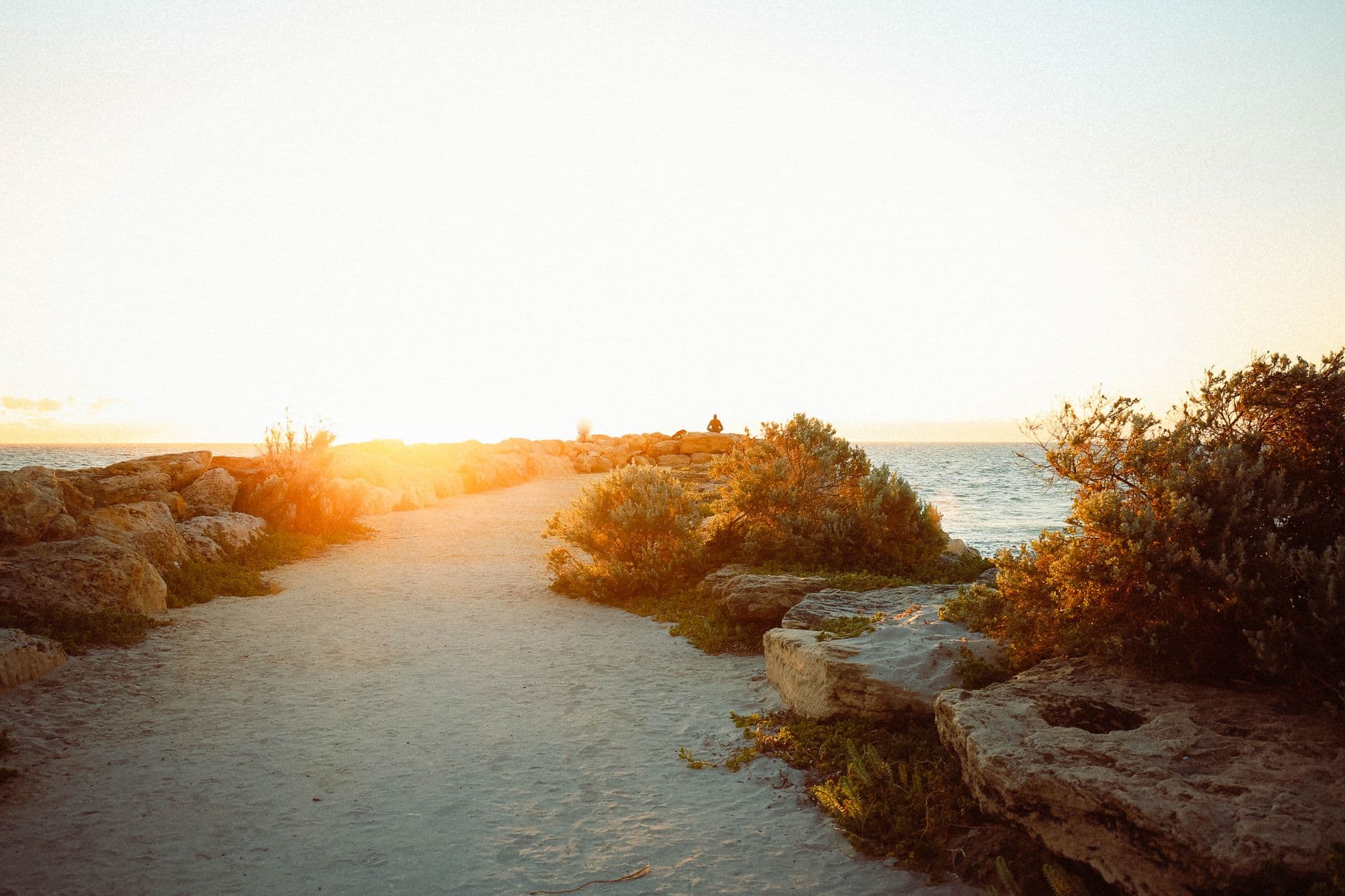 Coastal path at South Fremantle at dusk